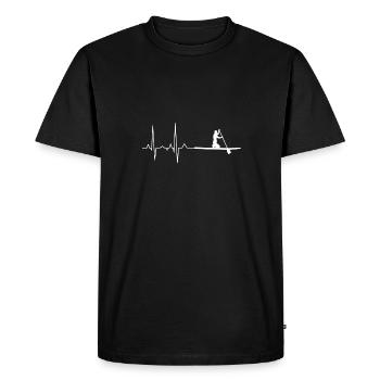 Stand Up Paddle Agenouillé Surfeur Cadeau - T-shirt Premium bio Homme - noir - Devant - Nico (187cm)