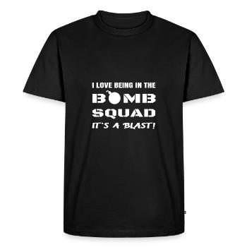 Funny Bomb Squad Joke Explosives Élimination Technici - T-shirt Premium bio Homme - noir - Devant - Nico (187cm)