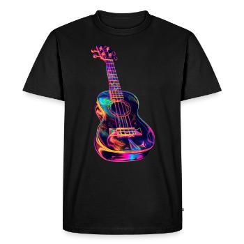 Ukulele - Men's Premium Organic T-Shirt - black - Front - Nico (187cm)