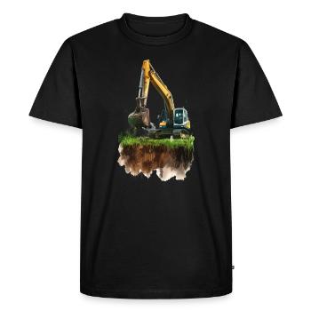 Excavatrice Excavatrice Ventilateur Machines de construction Machines de construction - T-shirt Premium bio Homme - noir - Devant - Nico (187cm)