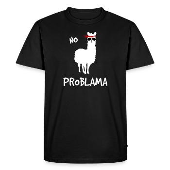 Pas de problème blanc - T-shirt Premium bio Homme - noir - Devant - Nico (187cm)