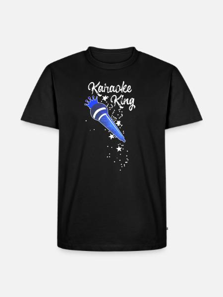 Karaoke King,Karaoke,Microphone,Stars,Star - Men's Premium Organic T-Shirt - black