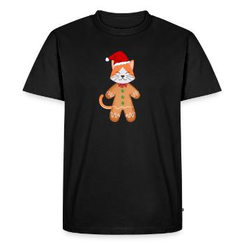 Chat - T-shirt Premium bio Homme - noir - Devant - Nico (187cm)