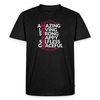 Maman Stupéfiant Stark Bonne fête des mères - T-shirt Premium bio Homme - noir - Devant - Nico (187cm)