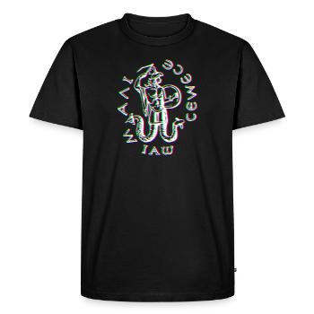 Symbole d’Abraxas glitché - T-shirt Premium bio Homme - noir - Devant - Nico (187cm)