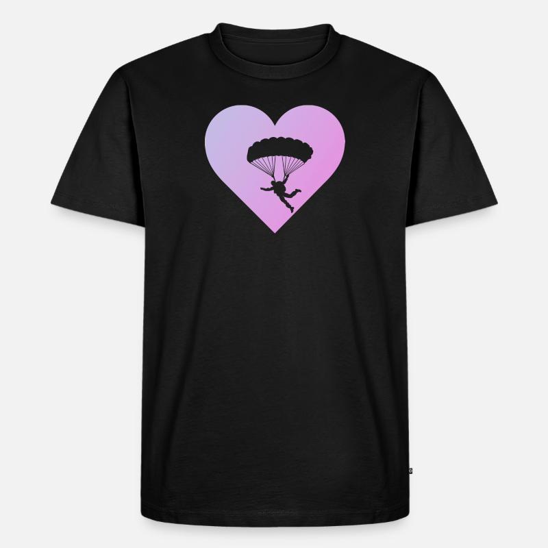 Skydive Luft - Männer Premium Bio T-Shirt - Schwarz