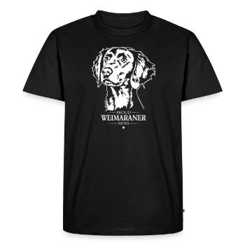 Braque de Weimar Maman Chiens Chiens de Chasse Wilsigns - T-shirt Premium bio Homme - noir - Devant - Nico (187cm)