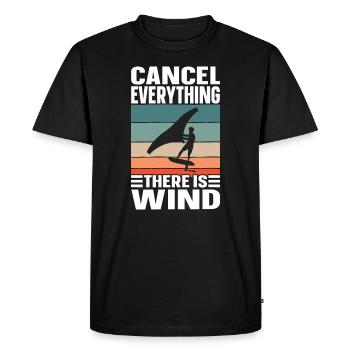 Wing Foiling Surf Surfing Surfer - T-shirt Premium bio Homme - noir - Devant - Nico (187cm)