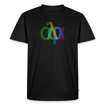 Alpha Typo - T-shirt Premium bio Homme - noir - Devant - Nico (187cm)