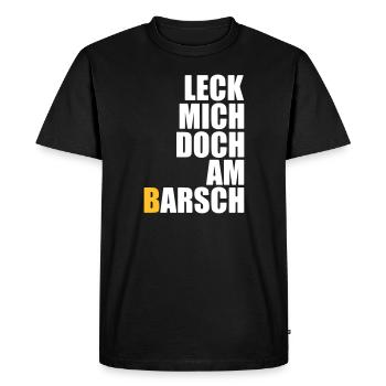 Lick me at the perch - anglers - fishing - fish - Men's Premium Organic T-Shirt - black - Front - Nico (187cm)