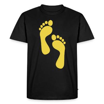 Trace pied - T-shirt Premium bio Homme - noir - Devant - Nico (187cm)