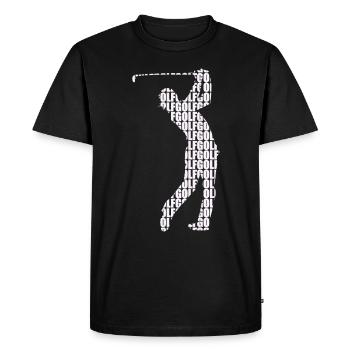 Golfeur golfeur - T-shirt Premium bio Homme - noir - Devant - Nico (187cm)