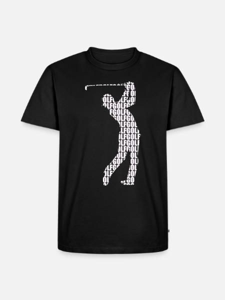 Golf golfer golfing - Men's Premium Organic T-Shirt - black