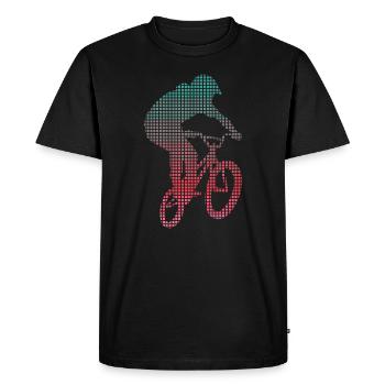 BMX Stunts Bike Pixelated Kids Bike BMX - Men's Premium Organic T-Shirt - black - Front - Nico (187cm)