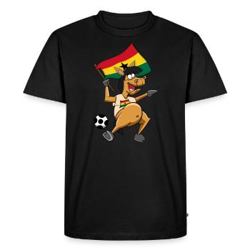 Fan Horse Ghana - T-shirt Premium bio Homme - noir - Devant - Nico (187cm)