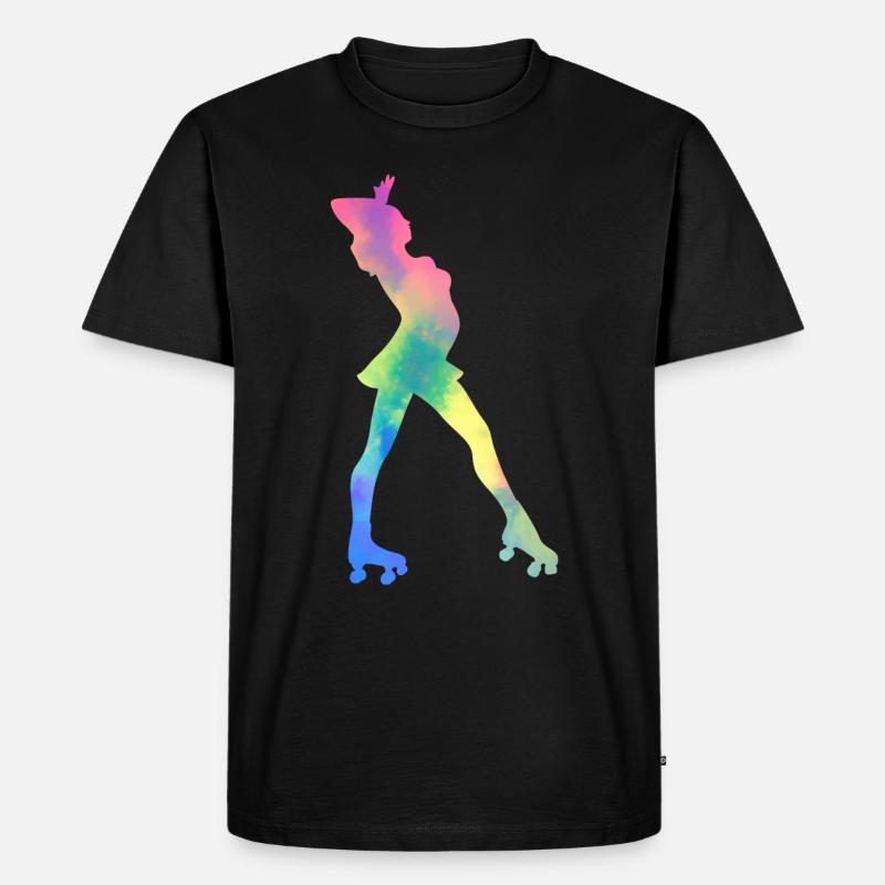 Mädchen Rollerblading Inline Skating Rollerblading - Männer Premium Bio T-Shirt - Schwarz