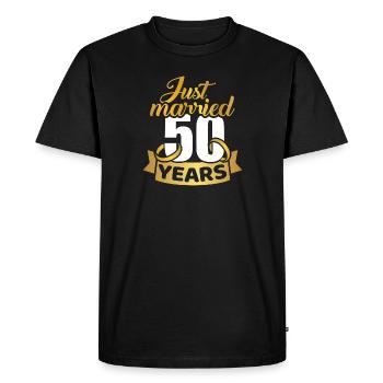 Mariage d'or - T-shirt Premium bio Homme - noir - Devant - Nico (187cm)