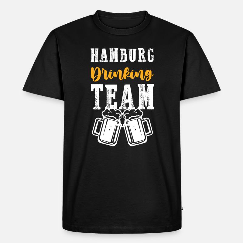 Hamburg Drinking Team - Männer Premium Bio T-Shirt - Schwarz