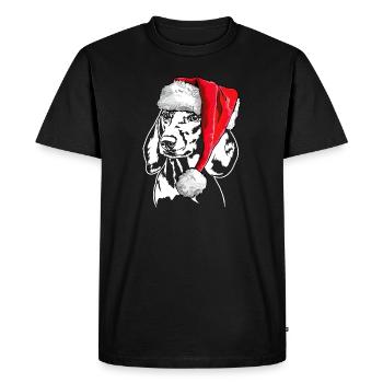 Santa Dachshund Teckel Chiens de Noël Wilsigns - T-shirt Premium bio Homme - noir - Devant - Nico (187cm)