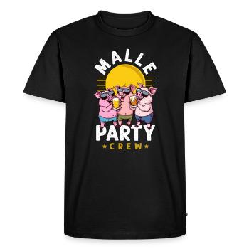 Malle Party Crew Sau Majorque Plage - T-shirt Premium bio Homme - noir - Devant - Nico (187cm)