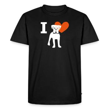 J'aime les boxeurs J'aime les boxeurs - T-shirt Premium bio Homme - noir - Devant - Nico (187cm)