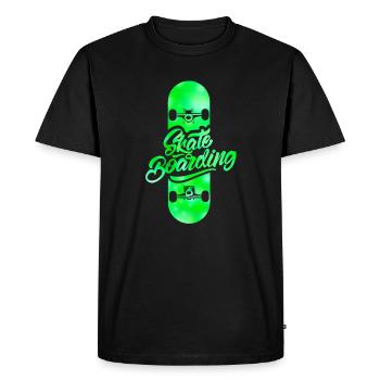 Planche à roulettes - T-shirt Premium bio Homme - noir - Devant - Nico (187cm)