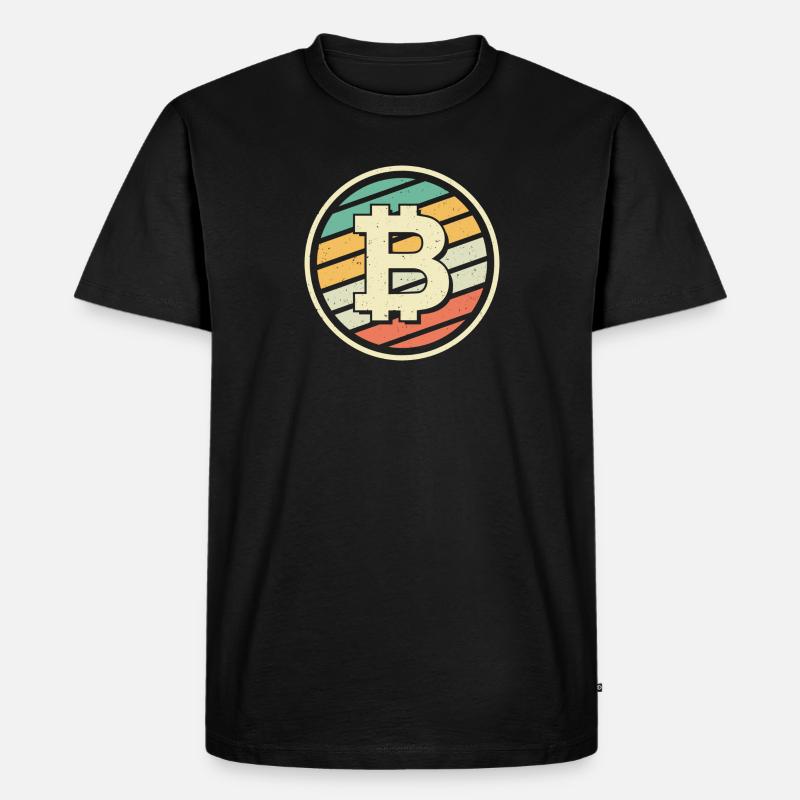 Bitcoin (Bitcoin) - Männer Premium Bio T-Shirt - Schwarz