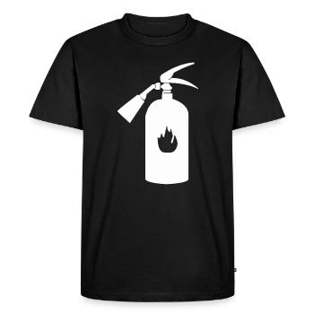 A fire extinguisher belongs in every household - Men's Premium Organic T-Shirt - black - Front - Nico (187cm)