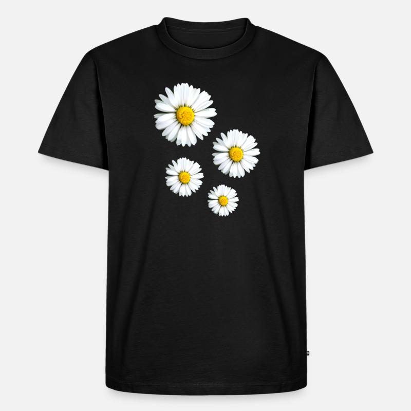 Gänseblümchen,blumen,Blüten - Männer Premium Bio T-Shirt - Schwarz