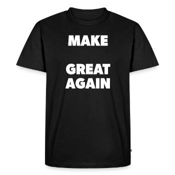 Make "Your Word" Great Again - Template - Men's Premium Organic T-Shirt - black - Front - Nico (187cm)