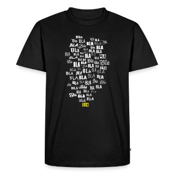 Bla Bla Fellation - T-shirt Premium bio Homme - noir - Devant - Nico (187cm)