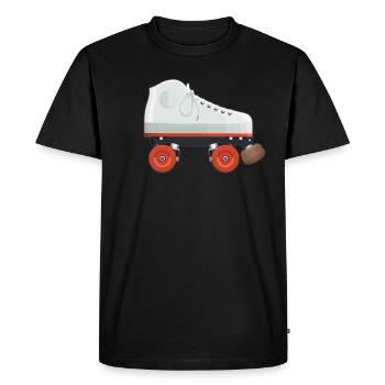 Vintage rollerskate - Men's Premium Organic T-Shirt - black - Front - Nico (187cm)