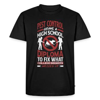 Technicien en lutte antiparasitaire Exterminateur Citation amusante - T-shirt Premium bio Homme - noir - Devant - Nico (187cm)