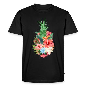 Ananas - T-shirt Premium bio Homme - noir - Devant - Nico (187cm)