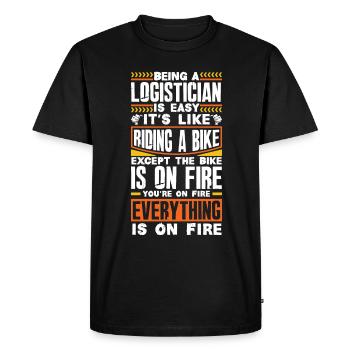 Logistics Logistician Being A Logistician Is Easy - Men's Premium Organic T-Shirt - black - Front - Nico (187cm)