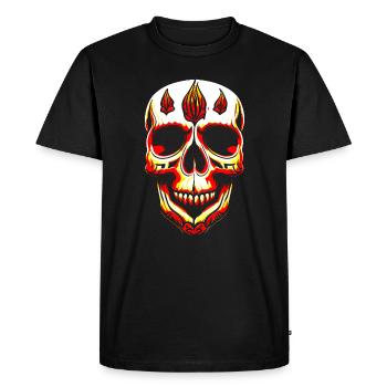 Skull 10 3 23 c - Men's Premium Organic T-Shirt - black - Front - Nico (187cm)