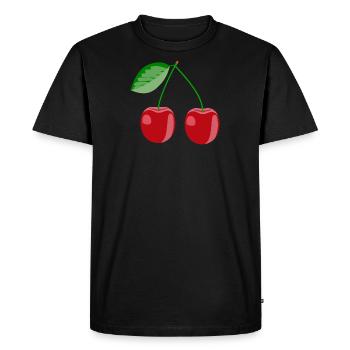 Fruit de cerise - T-shirt Premium bio Homme - noir - Devant - Nico (187cm)