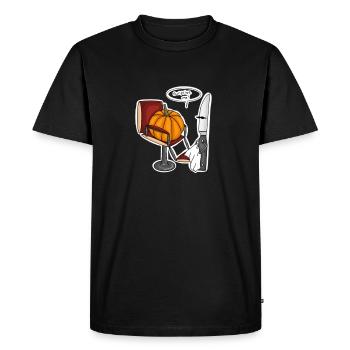 surprends moi citrouille Halloween - T-shirt Premium bio Homme - noir - Devant - Nico (187cm)