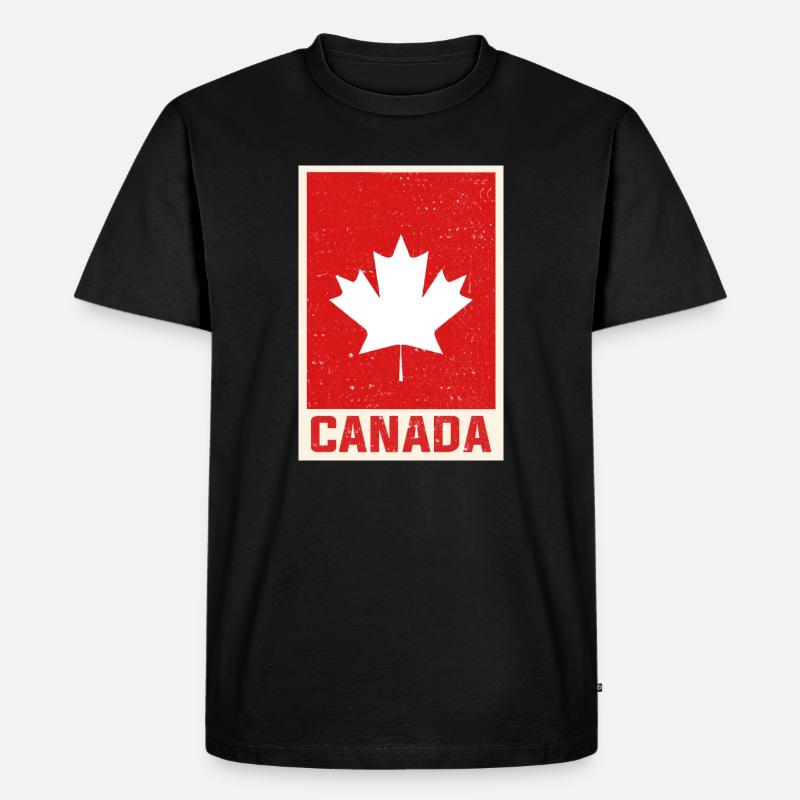 Kanada - Männer Premium Bio T-Shirt - Schwarz