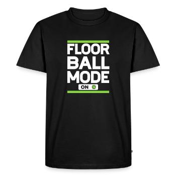 Floorball Mode On Floorball Player Floorball - Men's Premium Organic T-Shirt - black - Front - Nico (187cm)