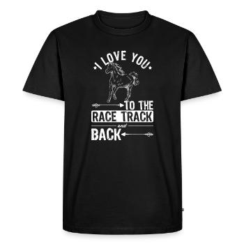 conception de chevaux de course - T-shirt Premium bio Homme - noir - Devant - Nico (187cm)