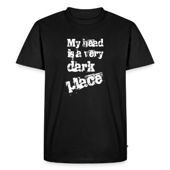 My head is a very dark place - Men's Premium Organic T-Shirt - black - Front - Nico (187cm)