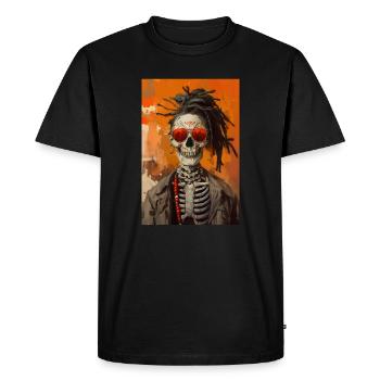 Jack Skull Halloween Content Creator - Men's Premium Organic T-Shirt - black - Front - Nico (187cm)