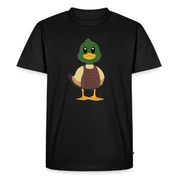 Duck Mallard - Men's Premium Organic T-Shirt - black - Front - Nico (187cm)