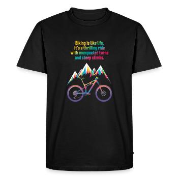 Conception de citation de VTT Vivid - T-shirt Premium bio Homme - noir - Devant - Nico (187cm)