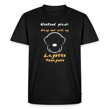Weekend 2 - Men's Premium Organic T-Shirt - black - Front - Nico (187cm)