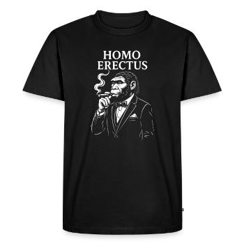 Élégante Maison Erectus fumer un cigare - T-shirt Premium bio Homme - noir - Devant - Nico (187cm)