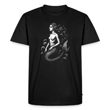 Silhouette de sirène mystique - T-shirt Premium bio Homme - noir - Devant - Nico (187cm)