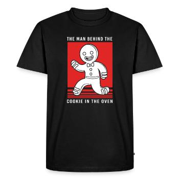 Futurs papas, futurs pères - T-shirt Premium bio Homme - noir - Devant - Nico (187cm)