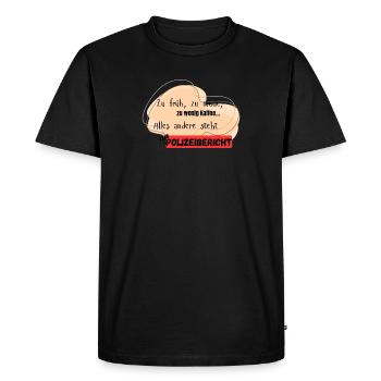 Rapport de police drôle - T-shirt Premium bio Homme - noir - Devant - Nico (187cm)